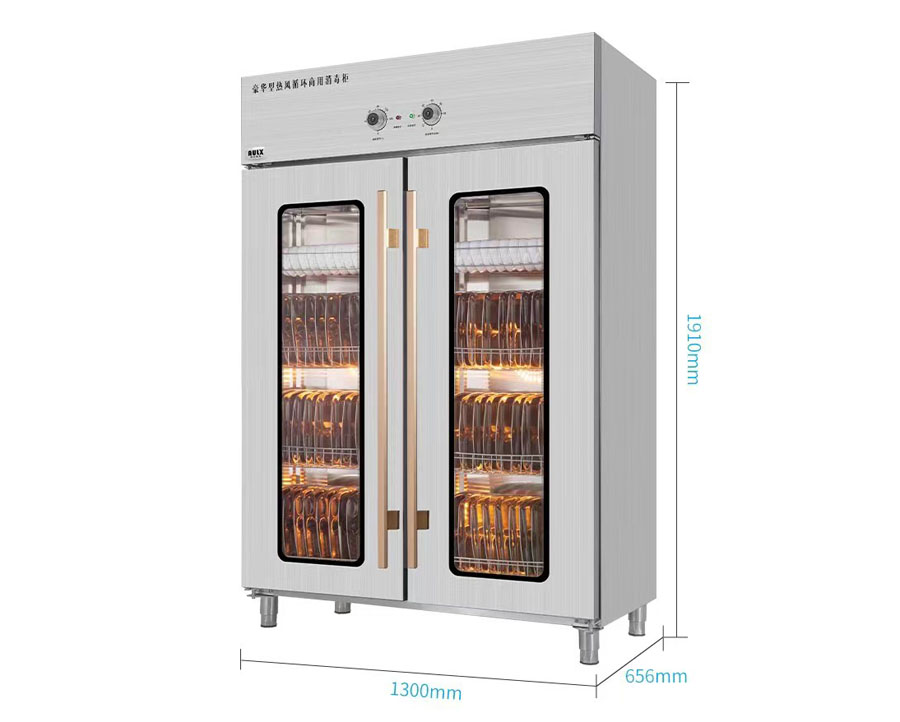 全無磁光波熱風(fēng)循環(huán)工程款雙門高溫消毒柜1600L RTP-1600LF18
